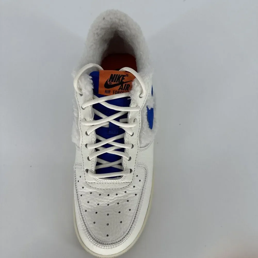 Nike Air Force 1 '07 'Sherpa Fleece' White Blue DO6680-100 - Women's‎ Size 7.5